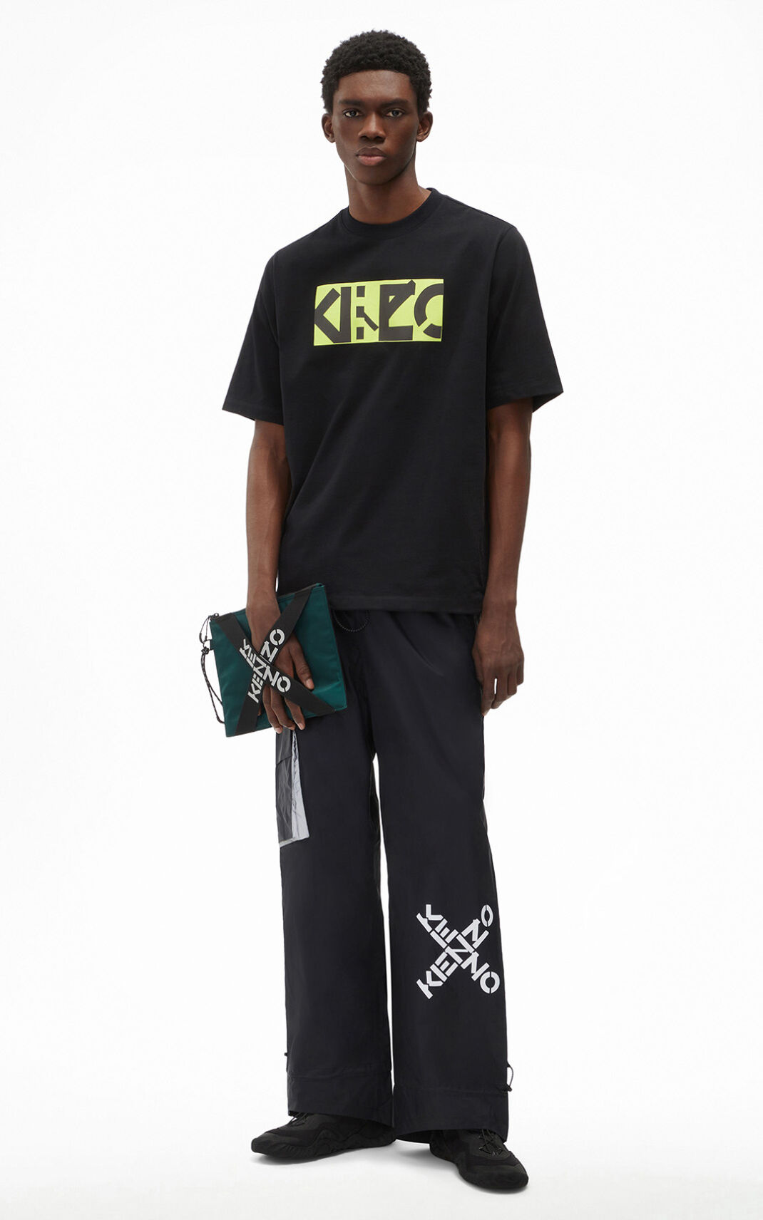 Kenzo Oversize Sport Box Tシャツ メンズ 黒 - RGSFHO403